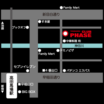 CLUB PHASE地図画像